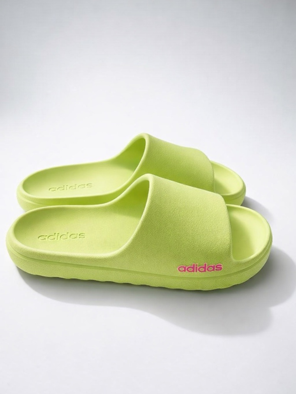adidas Kids Adilette Slide - Lime Green